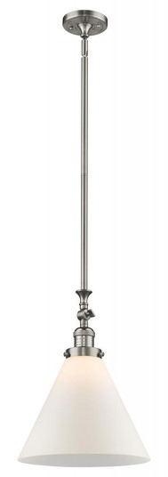 Cone - 1 Light - 12 inch - Brushed Satin Nickel - Stem Hung - Adjustable Mini Pendant (3442|206-SN-G41-L-LED)