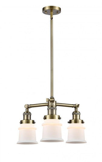 Canton - 3 Light - 18 inch - Antique Brass - Stem Hung - Chandelier (3442|207-AB-G181S)