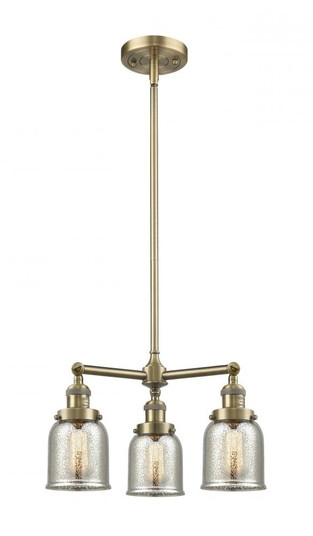 Bell - 3 Light - 19 inch - Antique Brass - Stem Hung - Chandelier (3442|207-AB-G58-LED)