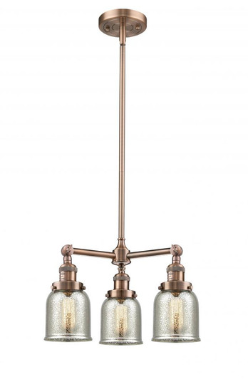 Bell - 3 Light - 19 inch - Antique Copper - Stem Hung - Chandelier (3442|207-AC-G58-LED)
