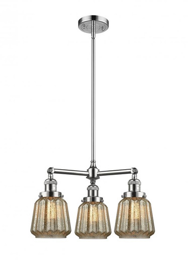 Chatham - 3 Light - 24 inch - Polished Chrome - Stem Hung - Chandelier (3442|207-PC-G146)