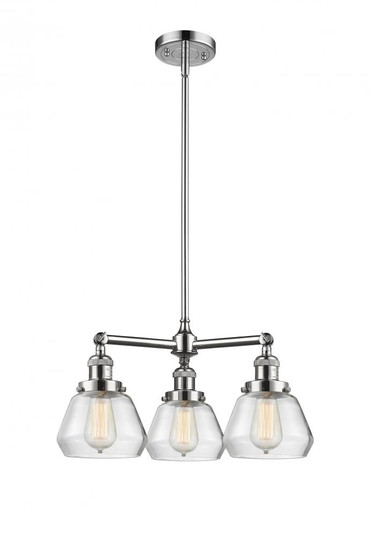 Fulton - 3 Light - 22 inch - Polished Chrome - Stem Hung - Chandelier (3442|207-PC-G172)