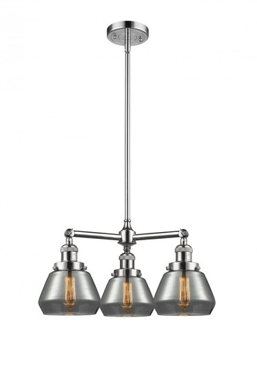 Fulton - 3 Light - 22 inch - Polished Chrome - Stem Hung - Chandelier (3442|207-PC-G173-LED)