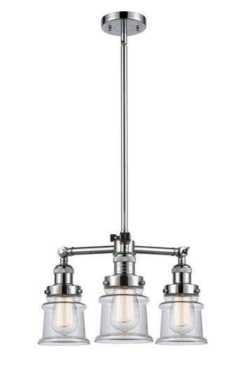 Canton - 3 Light - 18 inch - Polished Chrome - Stem Hung - Chandelier (3442|207-PC-G182S)