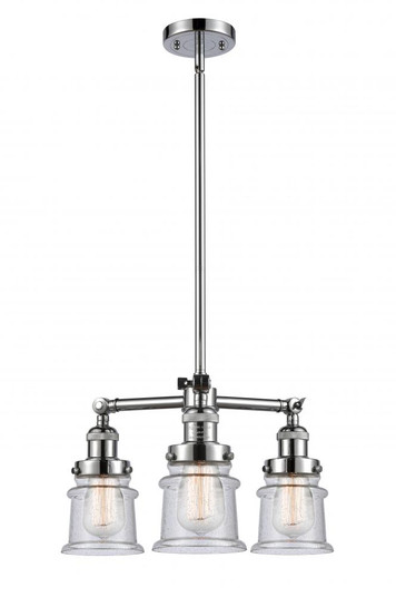 Canton - 3 Light - 18 inch - Polished Chrome - Stem Hung - Chandelier (3442|207-PC-G184S)