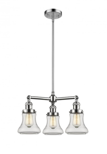 Bellmont - 3 Light - 18 inch - Polished Chrome - Stem Hung - Chandelier (3442|207-PC-G192-LED)