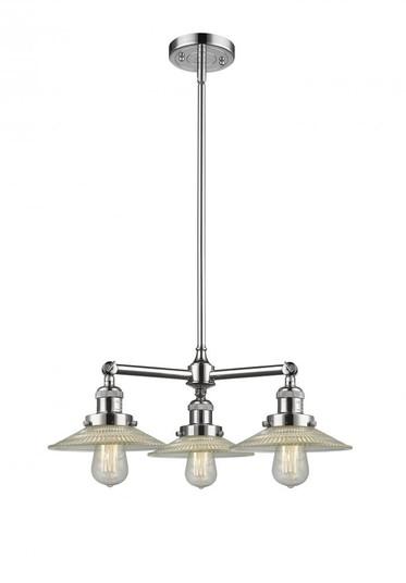Halophane - 3 Light - 22 inch - Polished Chrome - Stem Hung - Chandelier (3442|207-PC-G2)