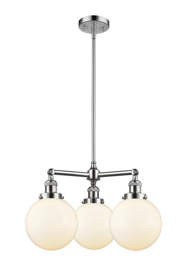Beacon - 3 Light - 22 inch - Polished Chrome - Stem Hung - Chandelier (3442|207-PC-G201-8-LED)