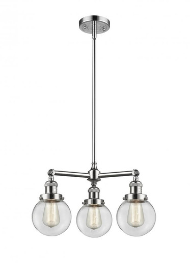 Beacon - 3 Light - 19 inch - Polished Chrome - Stem Hung - Chandelier (3442|207-PC-G202-6)