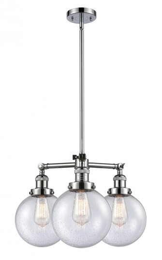 Beacon - 3 Light - 22 inch - Polished Chrome - Stem Hung - Chandelier (3442|207-PC-G204-8)