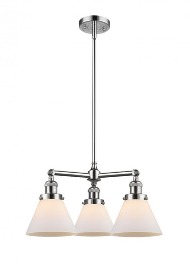 Cone - 3 Light - 22 inch - Polished Chrome - Stem Hung - Chandelier (3442|207-PC-G41)