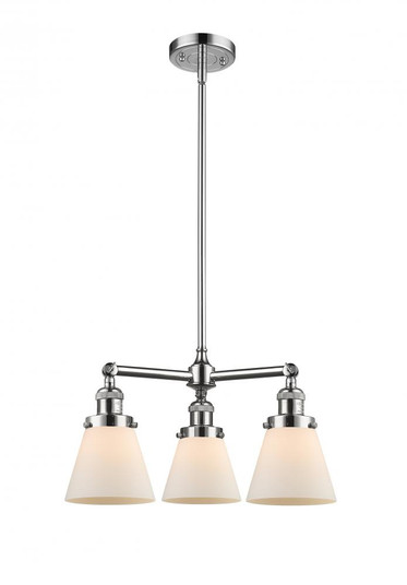 Cone - 3 Light - 19 inch - Polished Chrome - Stem Hung - Chandelier (3442|207-PC-G61)