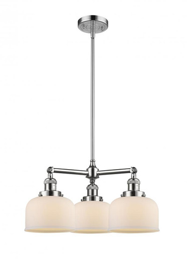 Bell - 3 Light - 22 inch - Polished Chrome - Stem Hung - Chandelier (3442|207-PC-G71)