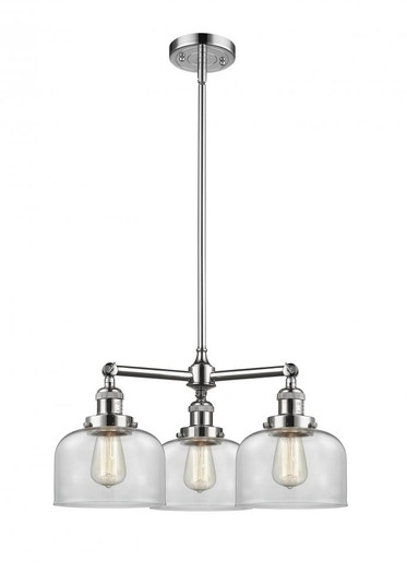 Bell - 3 Light - 22 inch - Polished Chrome - Stem Hung - Chandelier (3442|207-PC-G72)