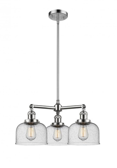 Bell - 3 Light - 22 inch - Polished Chrome - Stem Hung - Chandelier (3442|207-PC-G74-LED)