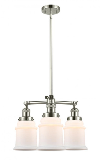 Canton - 3 Light - 18 inch - Polished Nickel - Stem Hung - Chandelier (3442|207-PN-G181)