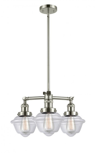 Oxford - 3 Light - 20 inch - Polished Nickel - Stem Hung - Chandelier (3442|207-PN-G532-LED)