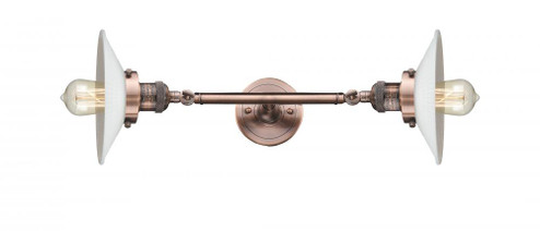 Halophane - 2 Light - 9 inch - Antique Copper - Adjustable Bath Vanity Light (3442|208L-AC-G1)