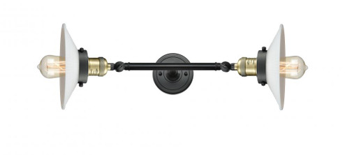 Halophane - 2 Light - 9 inch - Black Antique Brass - Adjustable Bath Vanity Light (3442|208L-BAB-G1)