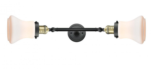 Bellmont - 2 Light - 6 inch - Black Antique Brass - Adjustable Bath Vanity Light (3442|208L-BAB-G191-LED)