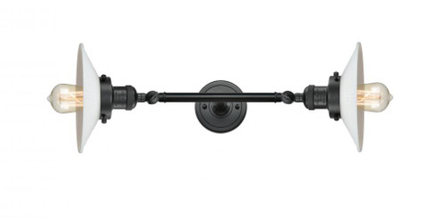 Halophane - 2 Light - 9 inch - Matte Black - Adjustable Bath Vanity Light (3442|208L-BK-G1-LED)