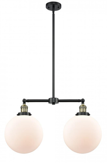 Beacon - 2 Light - 25 inch - Black Antique Brass - Stem Hung - Adjustable Island Light (3442|209-BAB-G201-10)