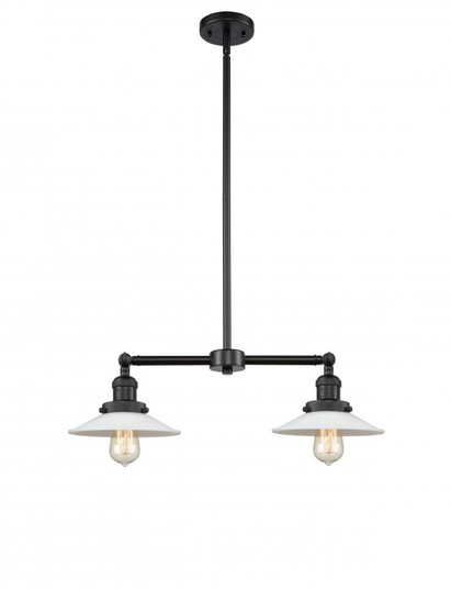 Halophane - 2 Light - 21 inch - Matte Black - Stem Hung - Adjustable Island Light (3442|209-BK-G1)