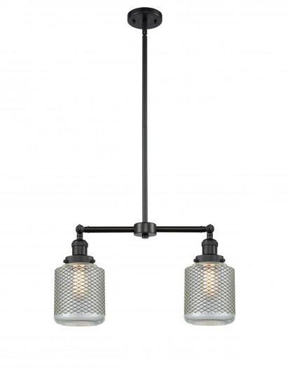 Stanton - 2 Light - 23 inch - Matte Black - Stem Hung - Adjustable Island Light (3442|209-BK-G262-LED)