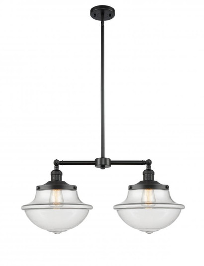 Oxford - 2 Light - 25 inch - Matte Black - Stem Hung - Adjustable Island Light (3442|209-BK-G542)