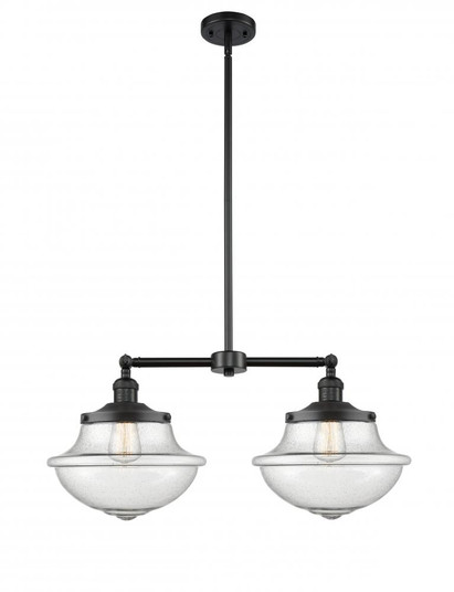 Oxford - 2 Light - 25 inch - Matte Black - Stem Hung - Adjustable Island Light (3442|209-BK-G544)