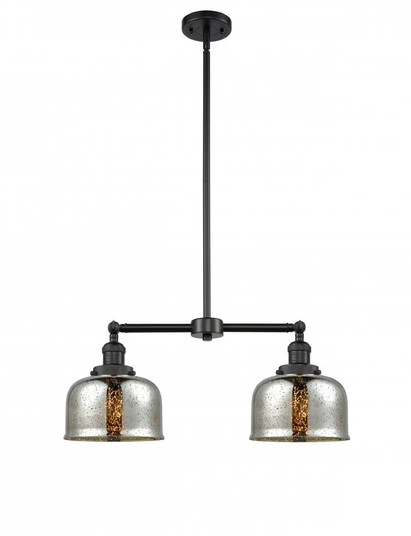 Bell - 2 Light - 24 inch - Matte Black - Stem Hung - Adjustable Island Light (3442|209-BK-G78-LED)