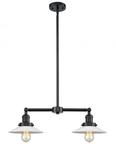 Halophane - 2 Light - 21 inch - Oil Rubbed Bronze - Stem Hung - Adjustable Island Light (3442|209-OB-G1-LED)