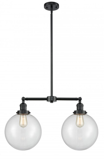 Beacon - 2 Light - 25 inch - Oil Rubbed Bronze - Stem Hung - Island Light (3442|209-OB-G202-10-LED)