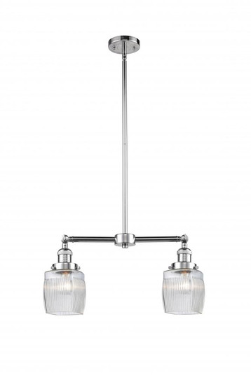 Colton - 2 Light - 22 inch - Polished Chrome - Stem Hung - Adjustable Island Light (3442|209-PC-G302)