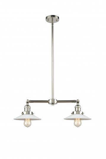 Halophane - 2 Light - 21 inch - Polished Nickel - Stem Hung - Adjustable Island Light (3442|209-PN-G1-LED)