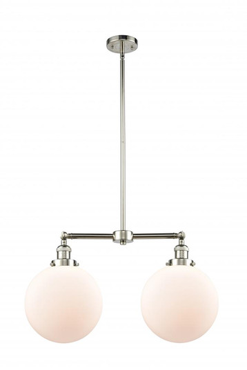 Beacon - 2 Light - 25 inch - Polished Nickel - Stem Hung - Island Light (3442|209-PN-G201-10)