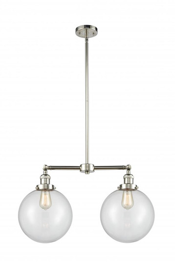 Beacon - 2 Light - 25 inch - Polished Nickel - Stem Hung - Adjustable Island Light (3442|209-PN-G202-10-LED)