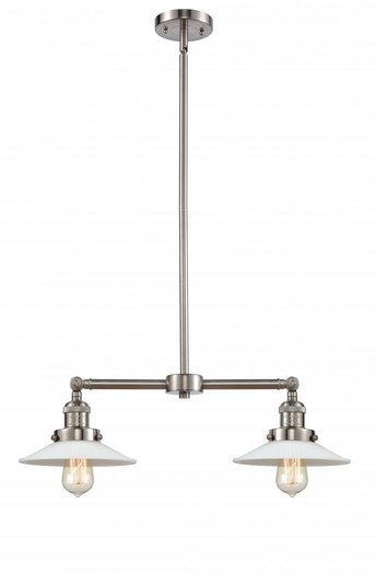 Halophane - 2 Light - 21 inch - Brushed Satin Nickel - Stem Hung - Adjustable Island Light (3442|209-SN-G1)