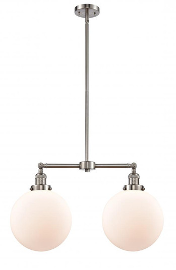 Beacon - 2 Light - 25 inch - Brushed Satin Nickel - Stem Hung - Adjustable Island Light (3442|209-SN-G201-10)