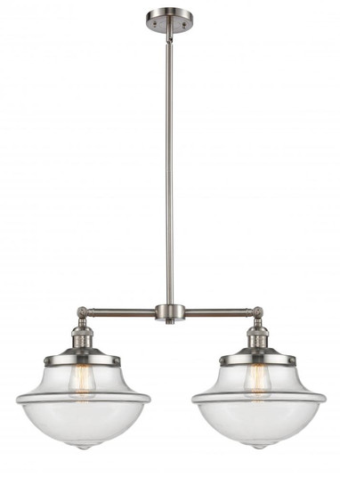 Oxford - 2 Light - 25 inch - Brushed Satin Nickel - Stem Hung - Adjustable Island Light (3442|209-SN-G542-LED)