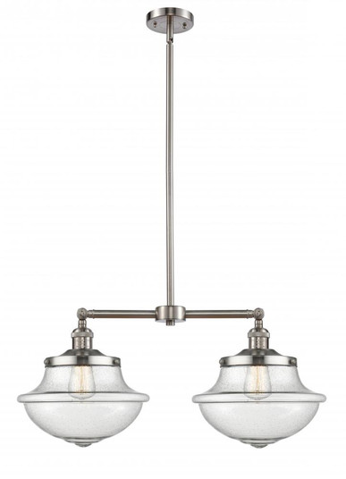 Oxford - 2 Light - 25 inch - Brushed Satin Nickel - Stem Hung - Adjustable Island Light (3442|209-SN-G544)