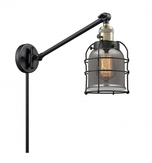 Bell Cage - 1 Light - 8 inch - Black Antique Brass - Swing Arm (3442|237-BAB-G53-CE)