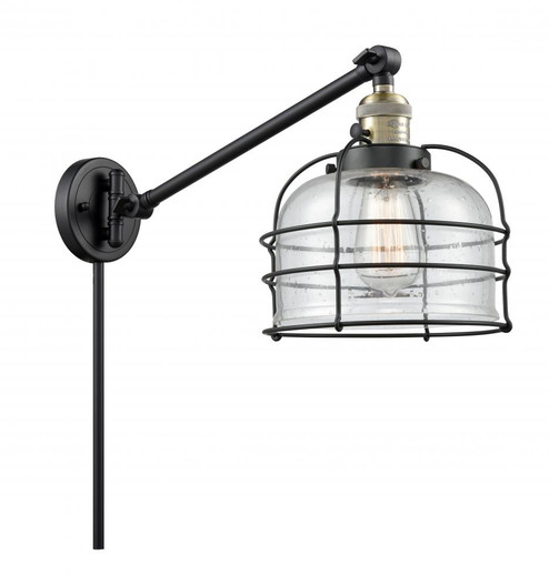 Bell Cage - 1 Light - 8 inch - Black Antique Brass - Swing Arm (3442|237-BAB-G74-CE)