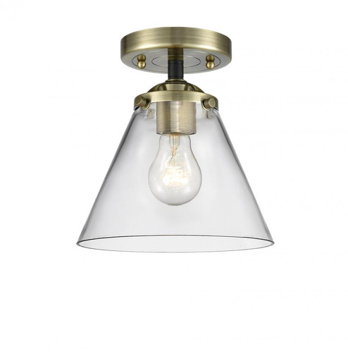 Cone - 1 Light - 8 inch - Black Antique Brass - Semi-Flush Mount (3442|284-1C-BAB-G42)