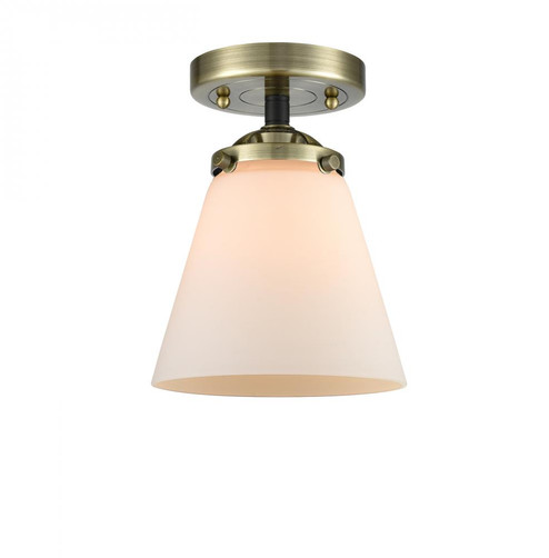 Cone - 1 Light - 6 inch - Black Antique Brass - Semi-Flush Mount (3442|284-1C-BAB-G61-LED)