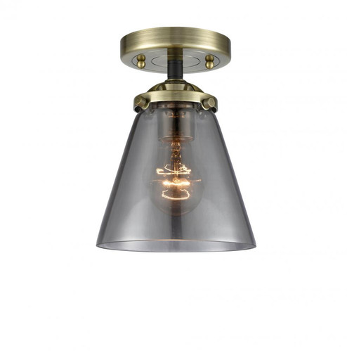 Cone - 1 Light - 6 inch - Black Antique Brass - Semi-Flush Mount (3442|284-1C-BAB-G63)
