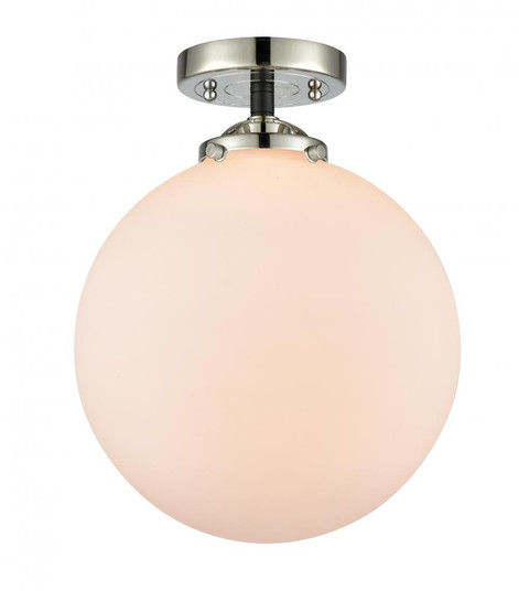 Beacon - 1 Light - 10 inch - Black Polished Nickel - Semi-Flush Mount (3442|284-1C-BPN-G201-10)