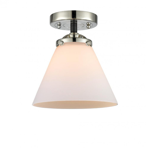 Cone - 1 Light - 8 inch - Black Polished Nickel - Semi-Flush Mount (3442|284-1C-BPN-G41-LED)
