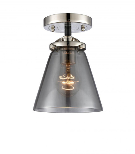 Cone - 1 Light - 6 inch - Black Polished Nickel - Semi-Flush Mount (3442|284-1C-BPN-G63)