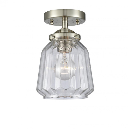 Chatham - 1 Light - 7 inch - Brushed Satin Nickel - Semi-Flush Mount (3442|284-1C-SN-G142)